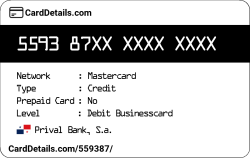 Card Details: 559387