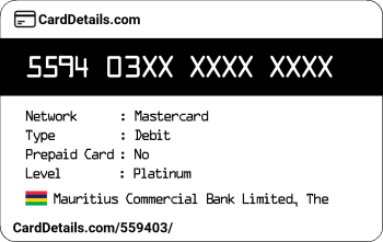 Card Details: 559403