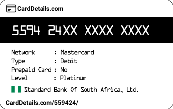 Card Details: 559424