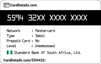 Card Details: 559432