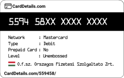 Card Details: 559458