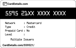 Card Details: 559521
