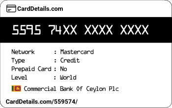 Card Details: 559574