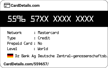 Card Details: 559657