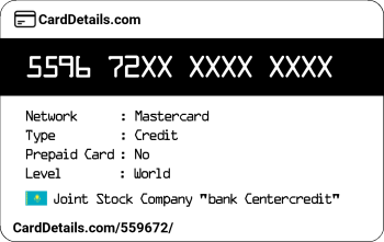 Card Details: 559672