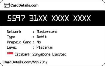 Card Details: 559731