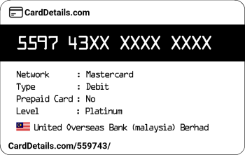 Card Details: 559743