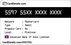 Card Details: 559755