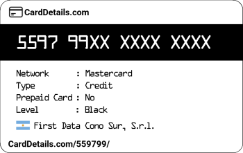Card Details: 559799