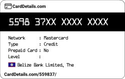 Card Details: 559837