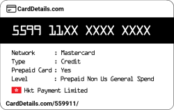 Card Details: 559911