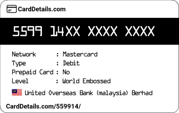 Card Details: 559914