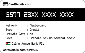 Card Details: 559923