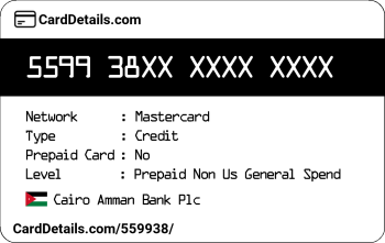 Card Details: 559938