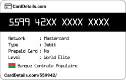 Card Details: 559942