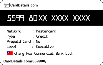 Card Details: 559980
