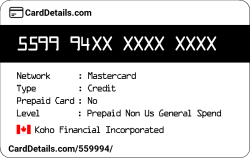Card Details: 559994