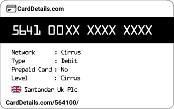 Card Details: 564100