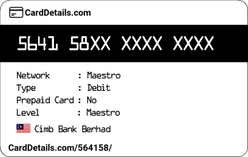 Card Details: 564158