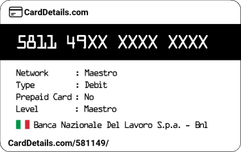 Card Details: 581149