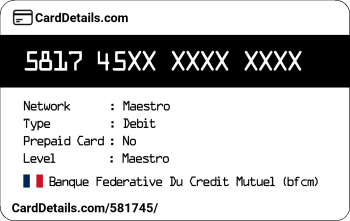 Card Details: 581745