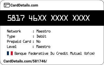 Card Details: 581746