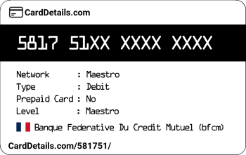 Card Details: 581751