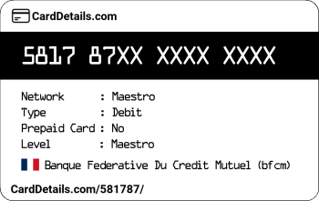 Card Details: 581787