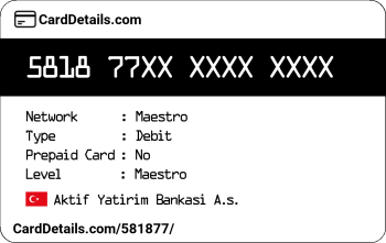 Card Details: 581877