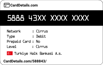 Card Details: 588843