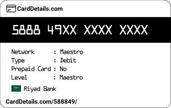Card Details: 588849