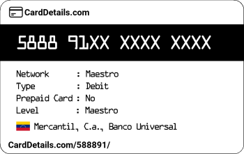 Card Details: 588891