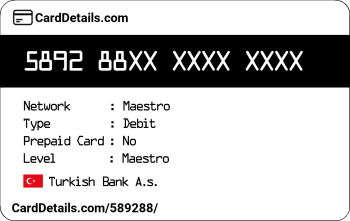Card Details: 589288