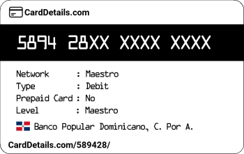 Card Details: 589428
