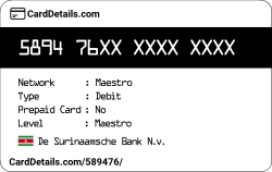 Card Details: 589476
