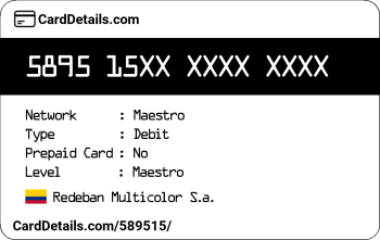 Card Details: 589515