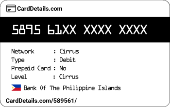 Card Details: 589561
