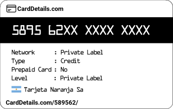 Card Details: 589562
