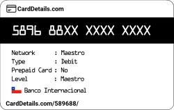 Card Details: 589688