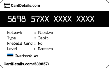 Card Details: 589857