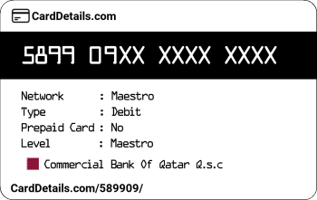 Card Details: 589909