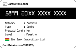 Card Details: 589920