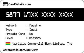 Card Details: 589969