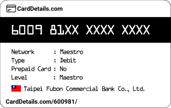 Card Details: 600981