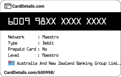 Card Details: 600998