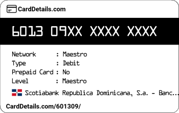 Card Details: 601309
