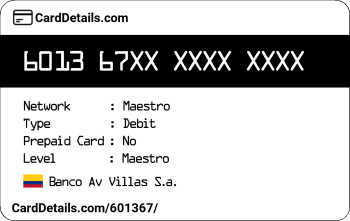 Card Details: 601367