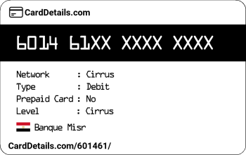 Card Details: 601461