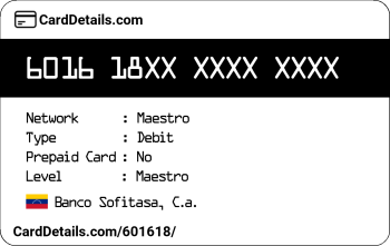 Card Details: 601618