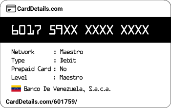 Card Details: 601759